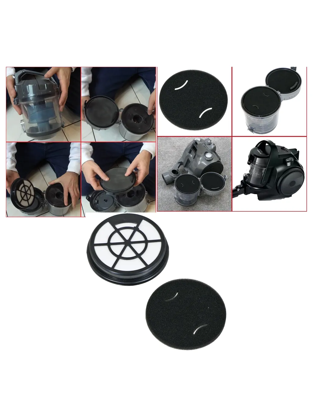 Bosch Vacuum Foam Filter Kit – Fits BGC05, BGS05, BGC05A220A & More