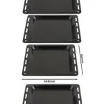 Brandt Enamel Baking Tray Set – 448×360×25 mm Oven Pan, 2 Pack