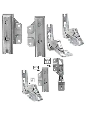 Brandt Fridge Freezer Door Hinge Pair Left & Right 3363/3362