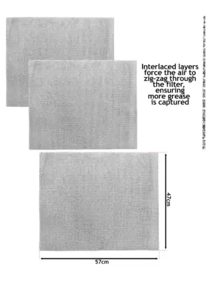 Brandt Kitchen Hood Metal Mesh Grease Filter – 57x47 cm