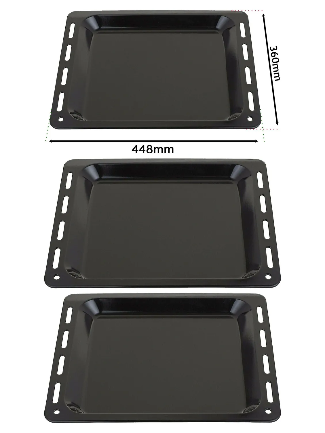 Brandt Oven Enamel Baking Tray – 448×360×25 mm Non‑Stick Pan