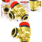 Brass 3 Bar Boiler Relief Valve 1/2 BSP Push‑Fit PN10 Safety PRV