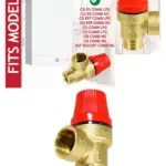 Brass 3 Bar PRV for Ravenheat CSI‑85/85T Boiler, 1/2 BSP Male‑Female
