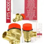 Brass 3 Bar PRV for Worcester Bosch Boiler – 1/2 BSP Male Push Fit