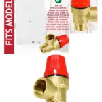 Brass 3‑Bar Relief Valve – 1/2" BSP Male Female for Biasi Boiler