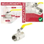 Brass PN40 Full Bore Lever Ball Valve – Female-Female Yellow Shutoff