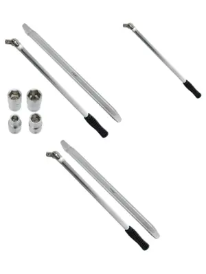 Breaker Bar & Wheel Balancer, 18-Piece Tyre Iron, 10-19mm Sockets