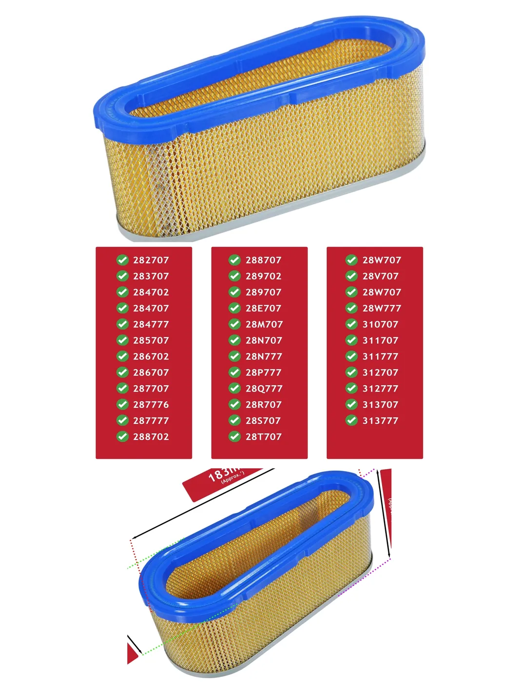 Briggs & Stratton Air Filter 12-15 HP Engine