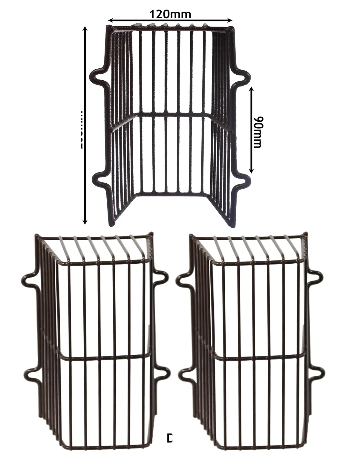 Brown Plastic‑Coated Universal CCTV Guard & Security Light Cage