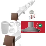 Brown Universal Cooker Hood External Vent Kit – 100‑150mm Wall Duct Set