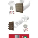 Brown Universal Cooker Hood Wall Vent Kit – 100mm, 125mm & 150mm