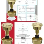 Brushed Brass Dual-Flush Toilet Cistern Push Button – Fits 20‑60mm