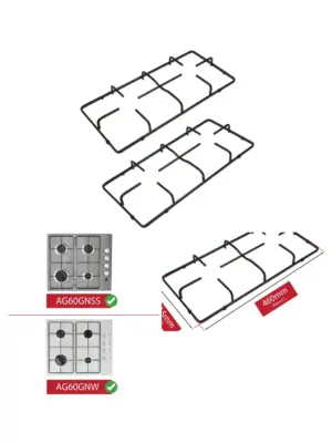 Bush Pan Support Stand for Gas Hob – Cookworks Grid Burner Set