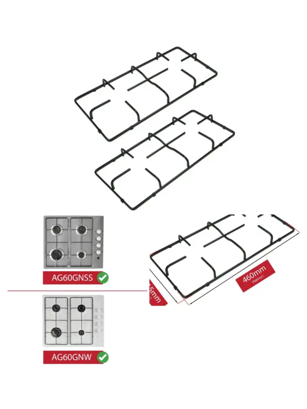 Bush Pan Support Stand for Gas Hob – Cookworks Grid Burner Set