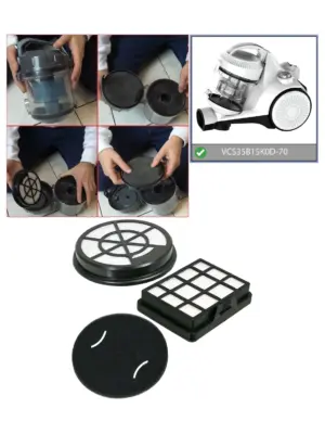 Bush VCS35B15K0D-70 Cylinder Vacuum Cleaner Foam HEPA Filter Kit