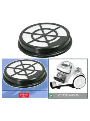 Bush VCS35B15K0D-70 Cylinder Vacuum Foam Filter Replacement Kit