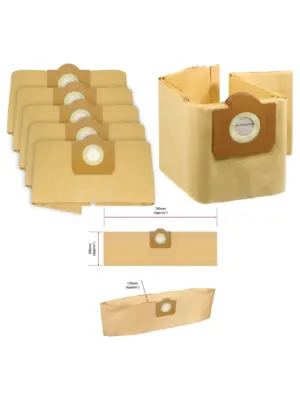Bush Wet/Dry Vacuum Cleaner Dust Bag Replacement – 5 Pack