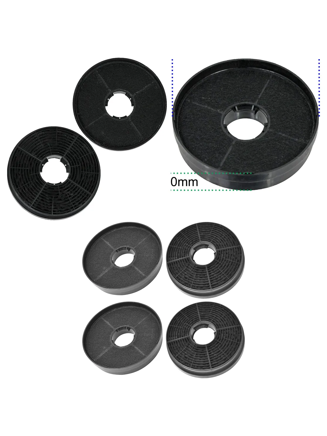 Candy Cooker Hood Carbon Filter – Fits CBT6252B/W/X & CCR6171X, 4 Pack
