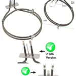 Cannon 2‑Turn 2000W Heater Element for Commercial Oven Cooking