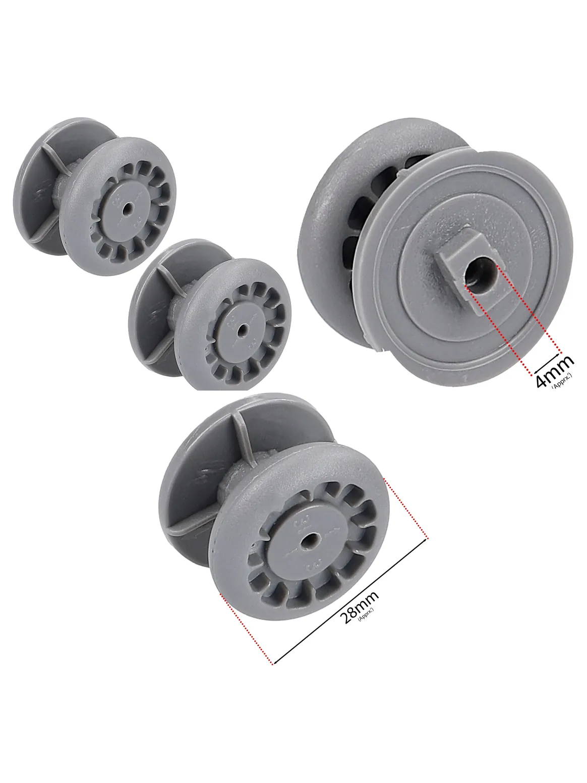 Caple Dishwasher Basket Wheel & Guide Rail Set (2 pcs) for DI476-DI627