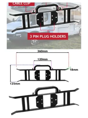 Caravan Cable Bracket with Wire Winder – Motorhome Power Lead Storage