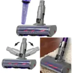 Carbon Fiber Motorhead Floor Brush and Pre‑Motor Filter for Dyson V6
