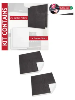 Carbon Foam Grease Filter Kit for Diplomat Hood – 4 Cut 57x47 cm