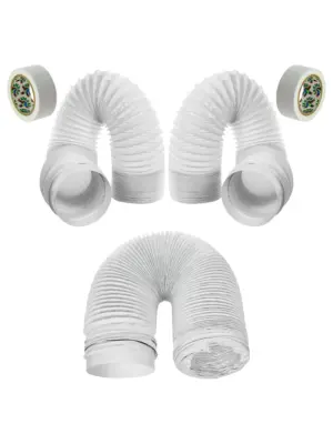 Carrier AC PVC Duct Hose Extension Kit – 3 m, 5‑Piece Set