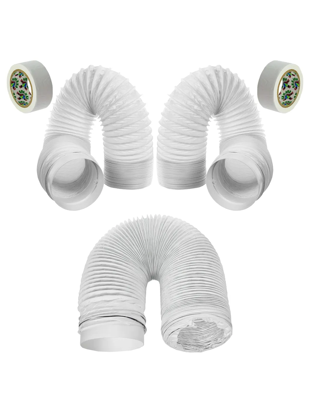 Carrier AC PVC Duct Hose Extension Kit – 3 m, 5‑Piece Set