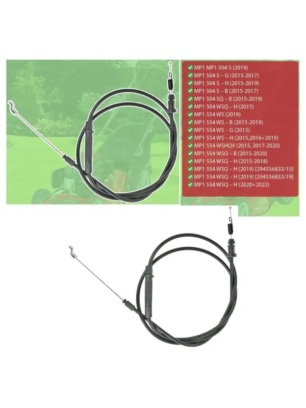 Castelgarden MP1 Lawn Mower Clutch Drive Cable for 504S/554WS