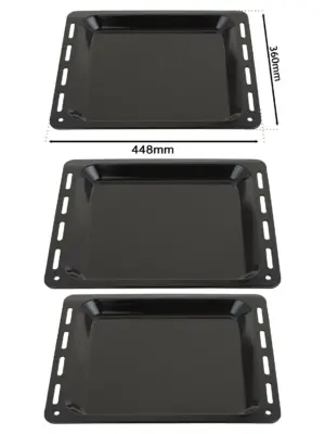 CATA Enamel Baking Tray – 448×360×25 mm Oven Roasting Pan