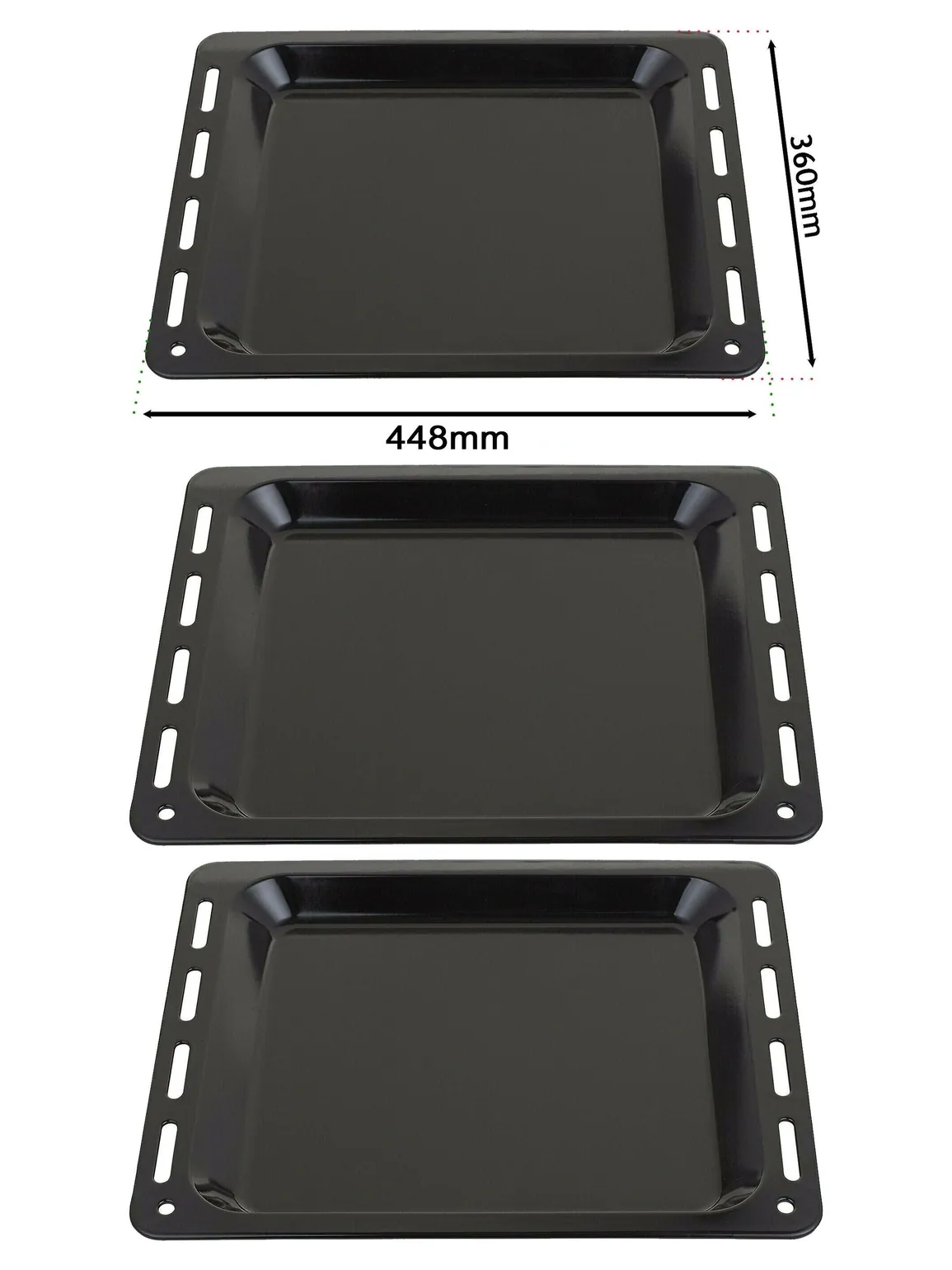 CATA Enamel Baking Tray – 448×360×25 mm Oven Roasting Pan