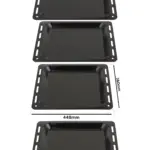 CATA Enamel Baking Tray Set – 448×360×25 mm Oven Pan, 2 Pack