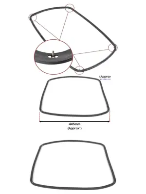 Cata Oven Door Seal Replacement Gasket for EFG60SS, EFM60SS, EOSV2