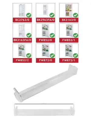 CDA Refrigerator Upper Door Shelf for BC2763, BK2963FA, FW852, FW872