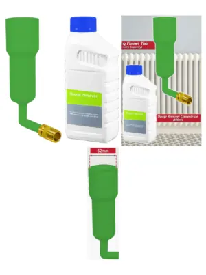 Central Heating Sludge Remover 500ml + Radiator Dosing Funnel