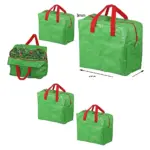 Christmas Bauble Storage Bag 50L Green – Pack of 2 Tree Organizer