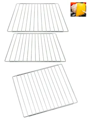 Chrome Adjustable Grill Shelf Locking Extendable for Charcoal BBQ 2pcs