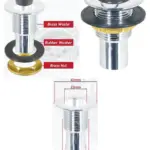 Chrome Brass Sink Waste Plug 3/4" Straight Pipe for RV & Boat