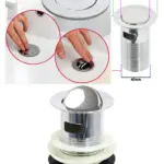 Chrome Flip-Top Sink Waste Plug 1-1/4 Inch Strainer for Kitchen/Bath