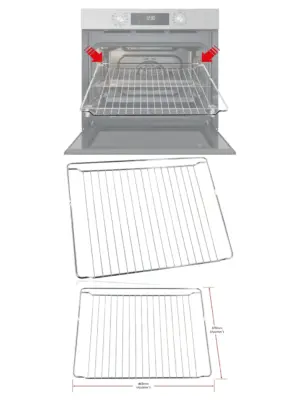 Chrome Oven Shelf 443x375 mm – fits Cookology, Amica & Cata ovens