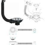 Chrome-Plated 40mm Round Sink Strainer Basket for Kitchen & Bathroom