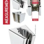 Chrome-Plated Mira Shower Head Wall Mount – Silver Holder Bracket