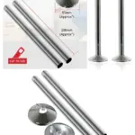 Chrome Radiator Pipe Sleeve 15mm x 200mm Shroud Collar