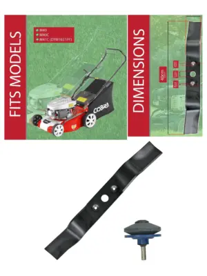 Cobra 40cm Metal Lawn Mower Blade for M40/M40C/M41C with Sharpener