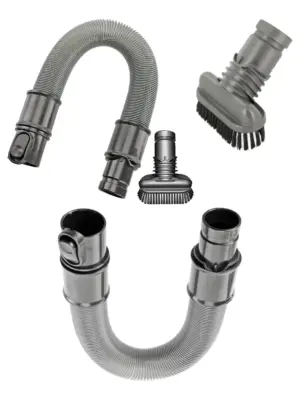 Compact Dyson Hose Extension with Stubborn Dirt Brush, fits DC16‑DC35