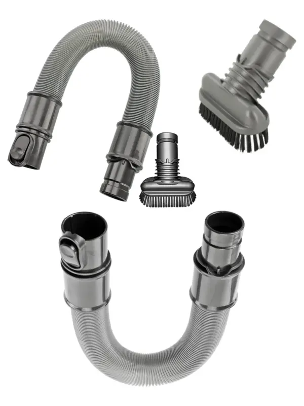 Compact Dyson Hose Extension with Stubborn Dirt Brush, fits DC16‑DC35