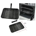 Compact Grill Pan with Rack & Removable Handle for Tricity Bendix Oven