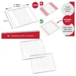 Cooke & Lewis Adjustable Oven Shelf 590mm Extendable Lock Grill No Gaps