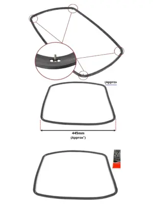 Cooke & Lewis Oven Door Gasket – Rubber Seal, Clips & Glue